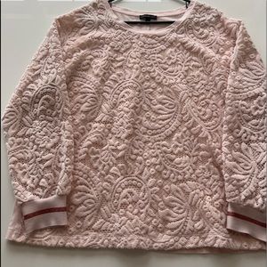 Long Sleeve Blush Lace Sweater